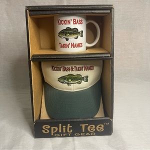 Kickin Bass and Takin Names Hat And Cup Mug Set Split Tee Gift Gear